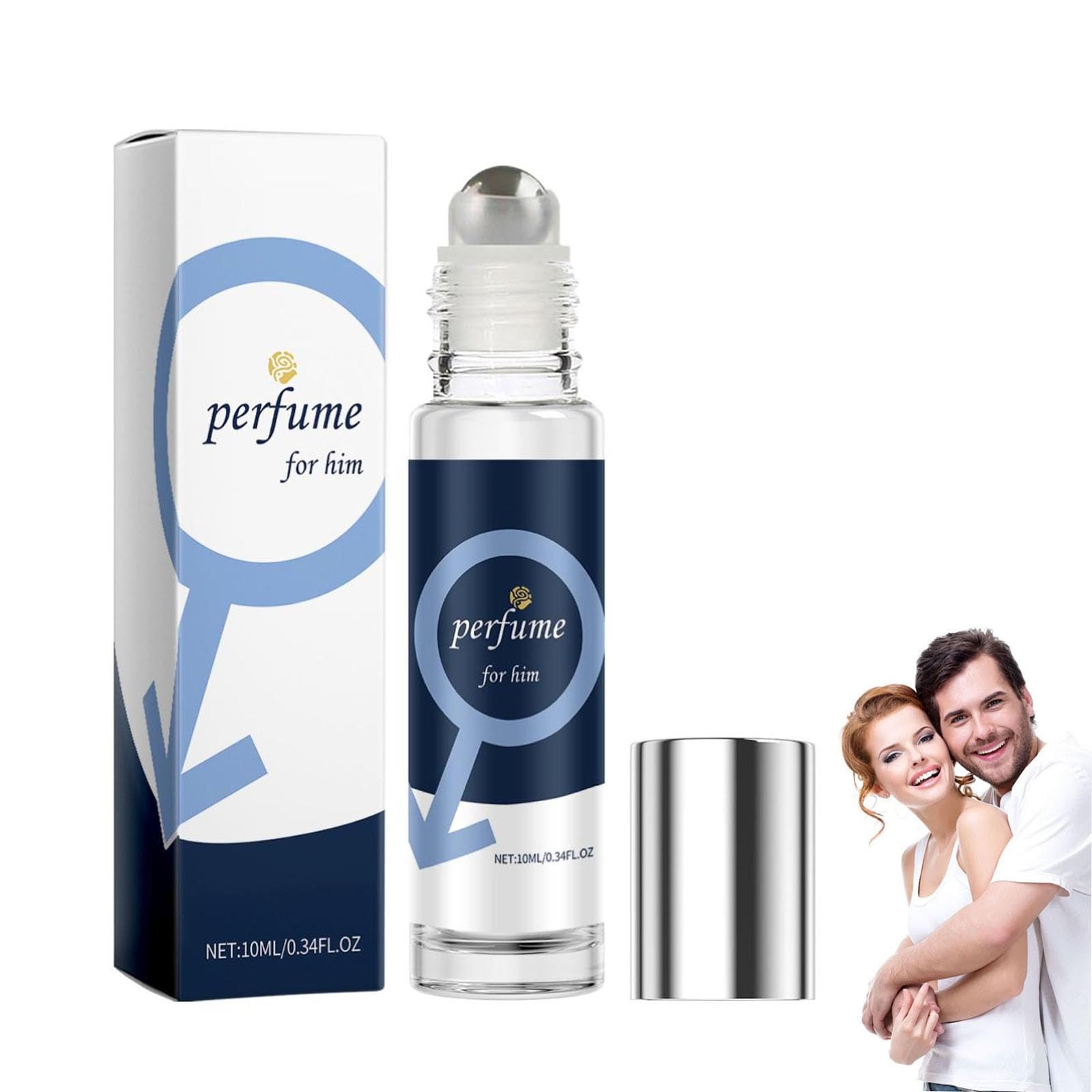 Pheromone Perfume for Men Roll-On Pheromone Cologne Long-Lasting Scents Attraction Pheromone Infused Essential Oil Perfume for Men 1pcs