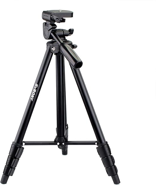 SVBONY SV101 Spotting Scope Tripod 54 inches Travel Tripod Digital SLR Camera Video Spotting Scope Aluminum Alloy Portable Anti-Skid Tripod for Photograph with Carrying Bag