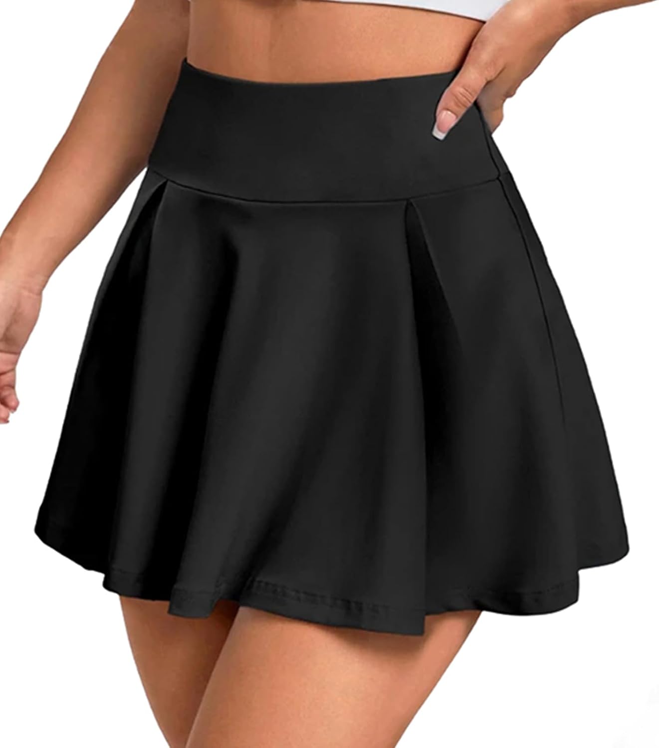Half Body Skirt for Women Summer Holiday Style Pleated High Waist Knitted Milk Silk Skirt