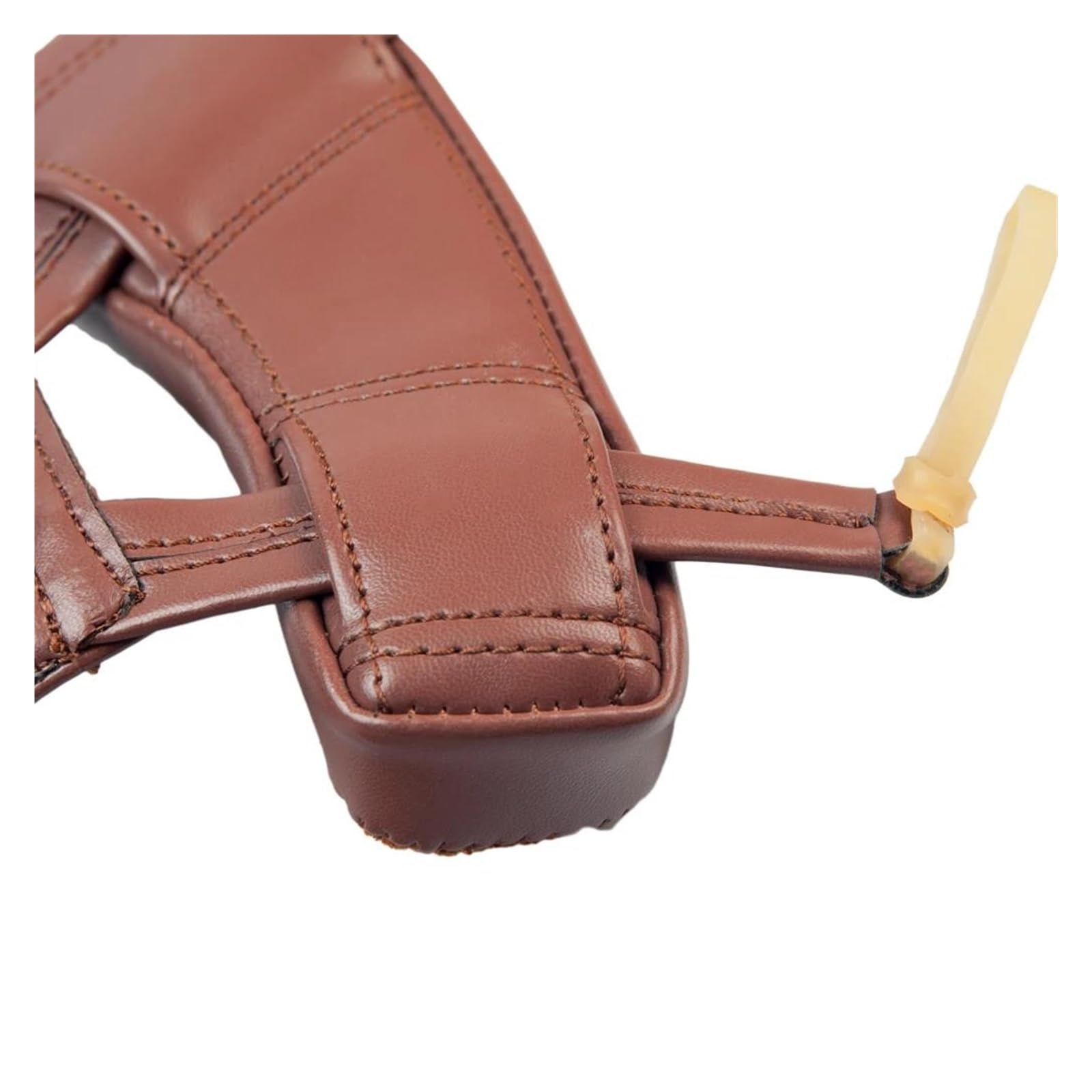 Accesorios para violín Almohadilla de cuero marrón, accesorios para violín, Protector de almohadilla para hombro y barbilla para violín 3/4 4/4, piezas de almohadilla para violín de hombro izquierdo
