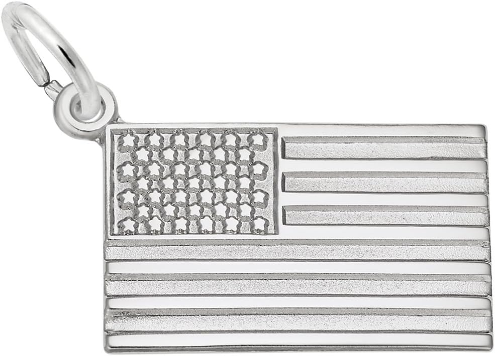 American Flag Charm, Charms for Bracelets and Necklaces