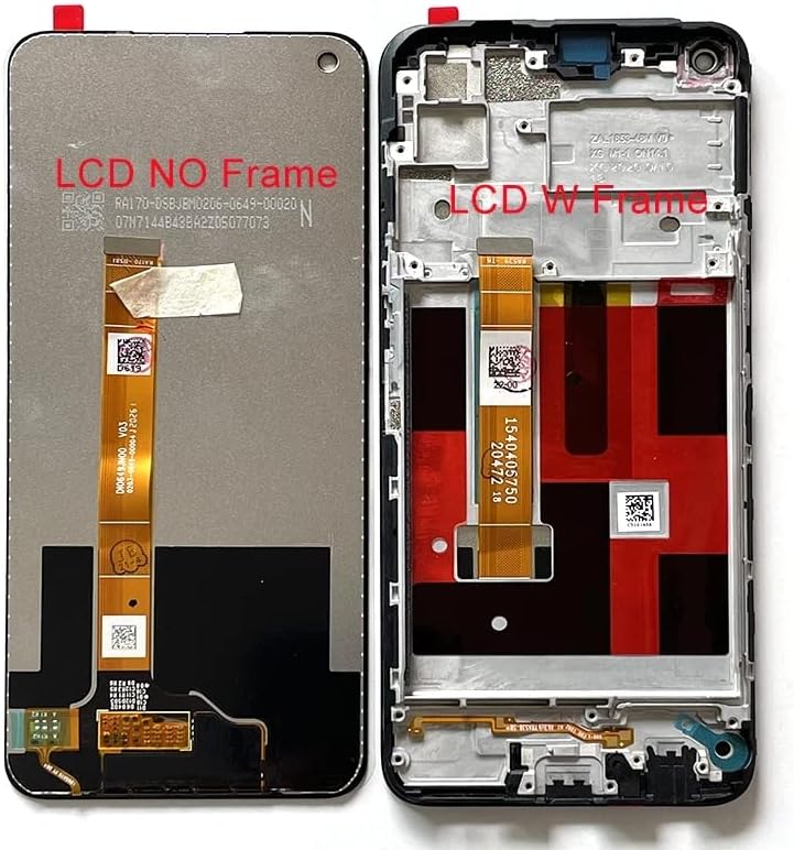 SHOWGOOD 6.5" for Oppo Realme 7 RMX2155 LCD Display Screen+Touch Panel Digitizer for Oppo Realme 7 5G RMX2111 Display Frame (Realme 7 5G with Frame)