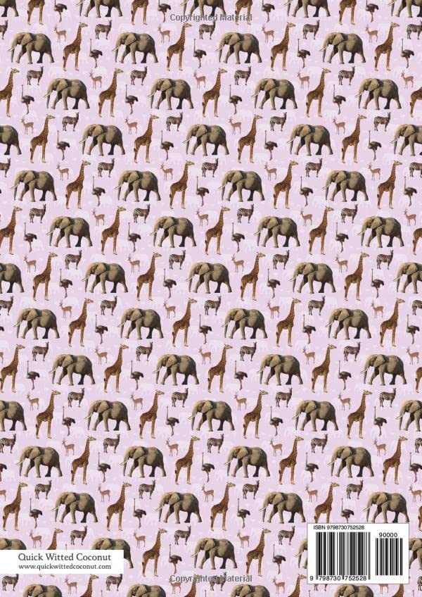 Safari Notebook - Lined Pages - A4 - Premium: (Violet Edition) Fun Animal Notebook 192 lined pages (A4 / 8.27x11.69 inches / 21x29.7cm) - Image 2