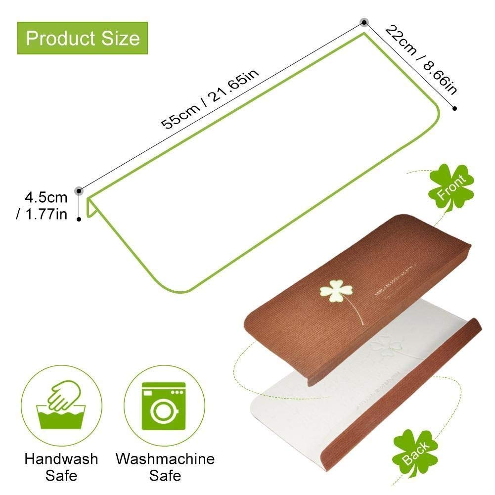 Fdit Paquet de 5 Tapis Lumineux Tapis Escalier Tapis Mats Auto-Adhésif sans Colle PVC Antidérapant Plancher Escalier Protecteur Tapis