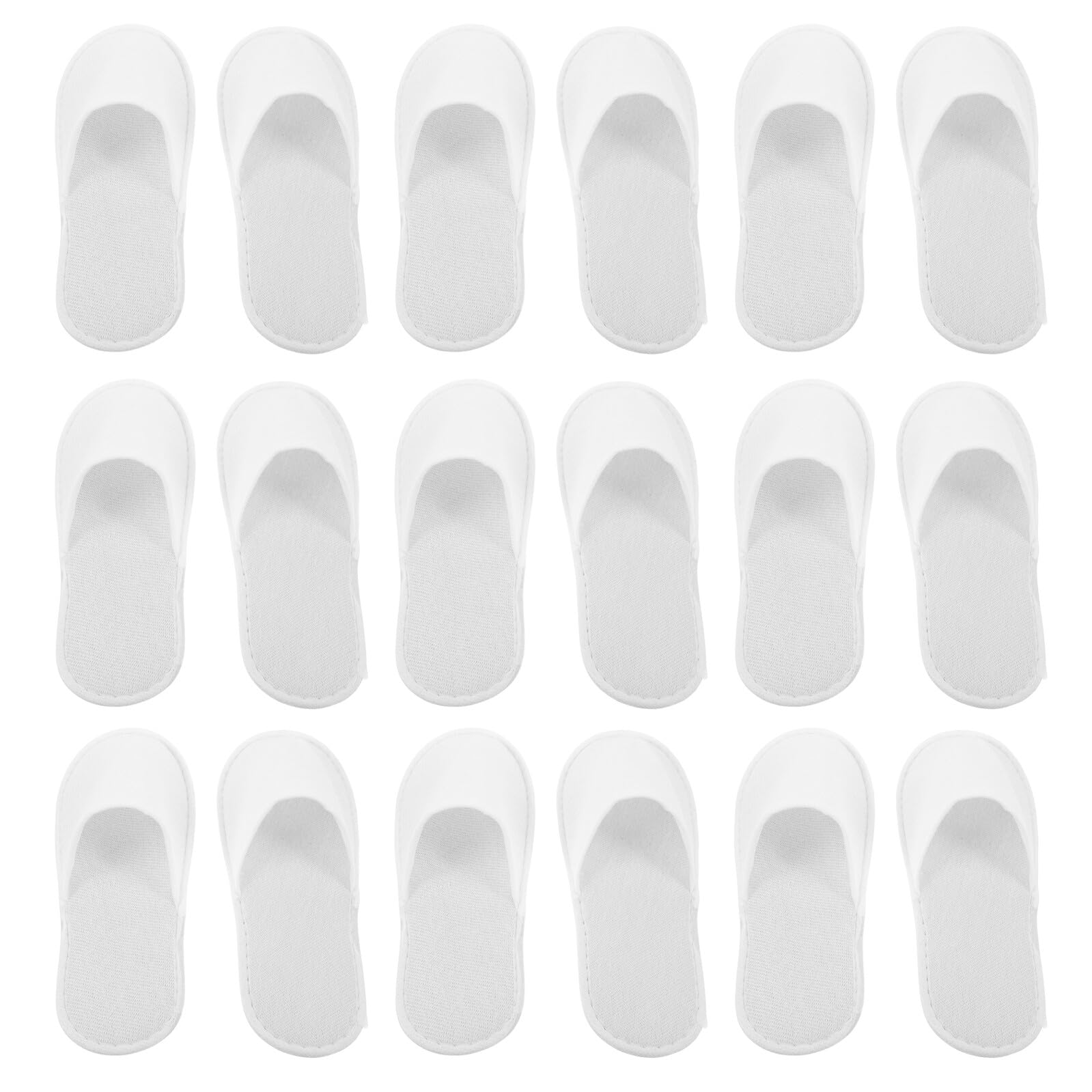 Mobestech 28paare Einweg-hausschuhe Rutschfest mit Eva-sohle Flauschige Gästepantoffeln für Spa Reisen Hochzeiten Partys Zuhause Unisex Weiß Geschlossene Zehenpartie