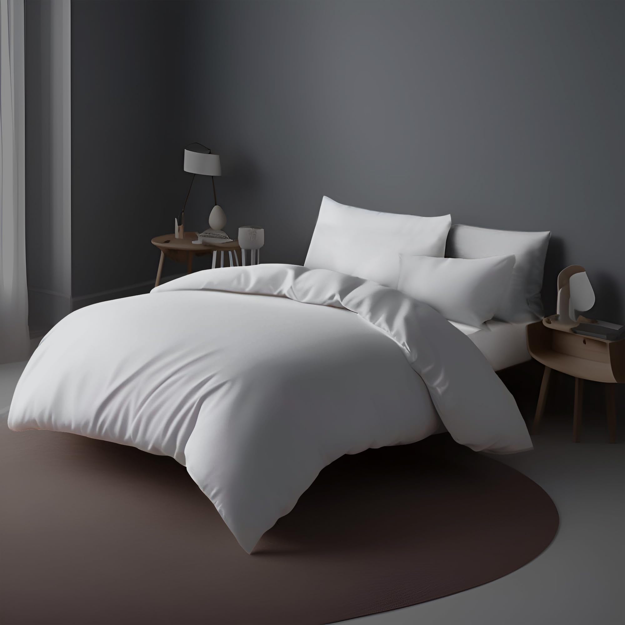 LivinEase Set Copripiumino - Microfibra Copripiumino 155x220cm + Federe 80x80cm - Copripiumino