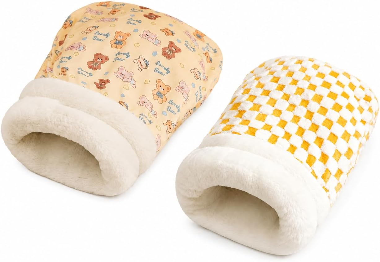 Cat Sleeping Bag for Indoor Cats, Soft Cozy Plush Pet Nest Bed for Kittens