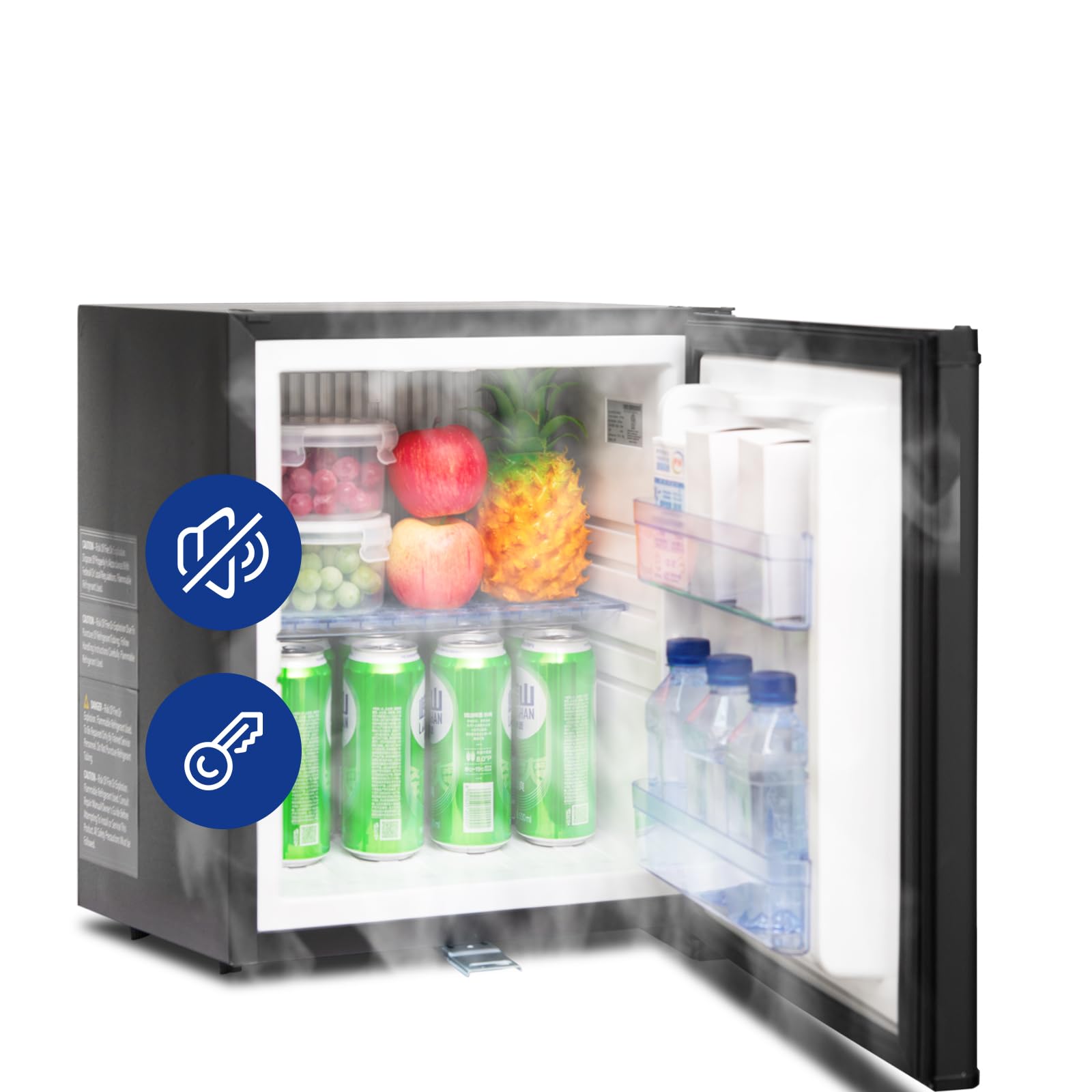 Techomey HSX-30B2U-FBM 1 cu ft Compact Fridge Black