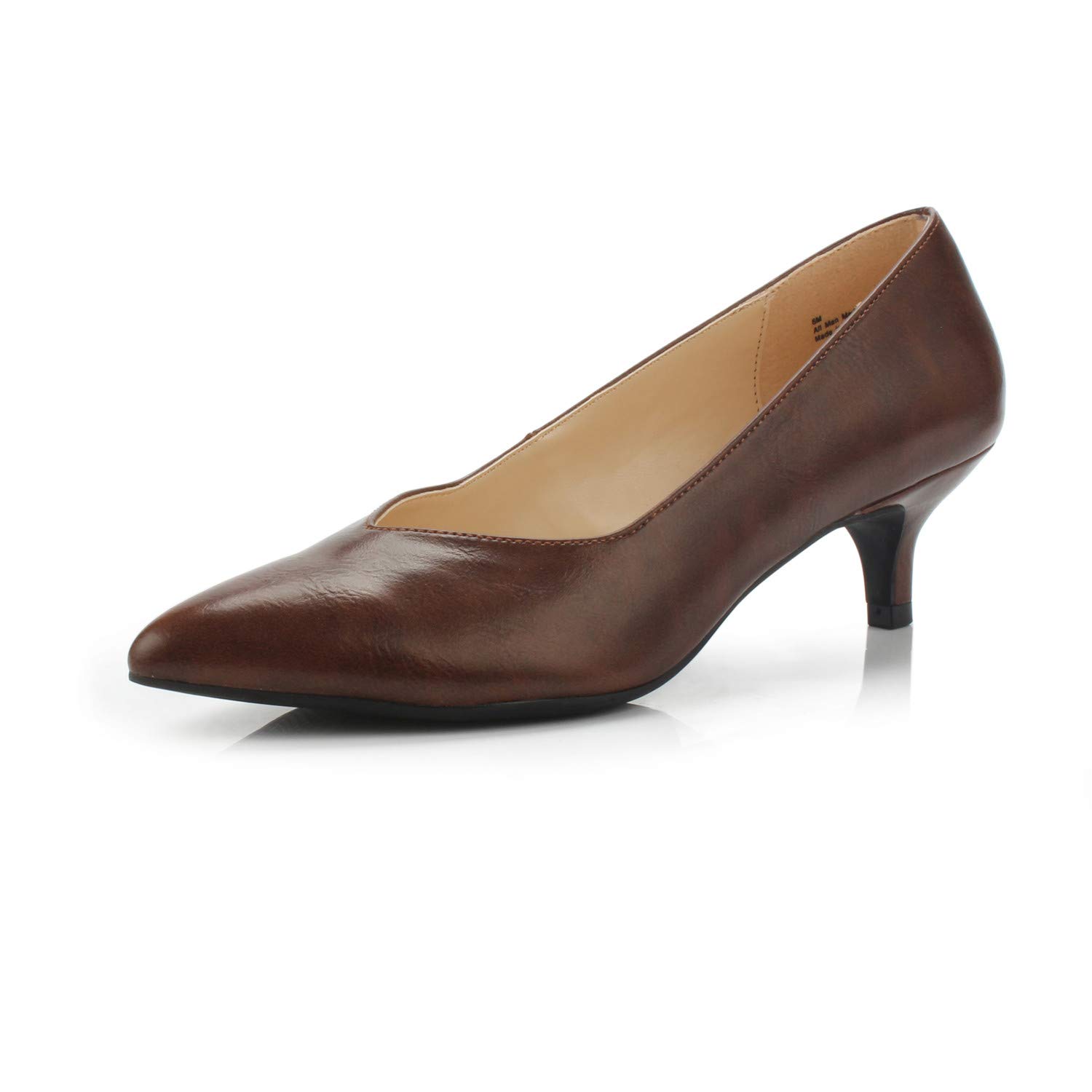 FOOTSELF Brink Women's Elegant Comfortable Kitten Heel Dress Pump Pointed Toe Wedding Party Shoe