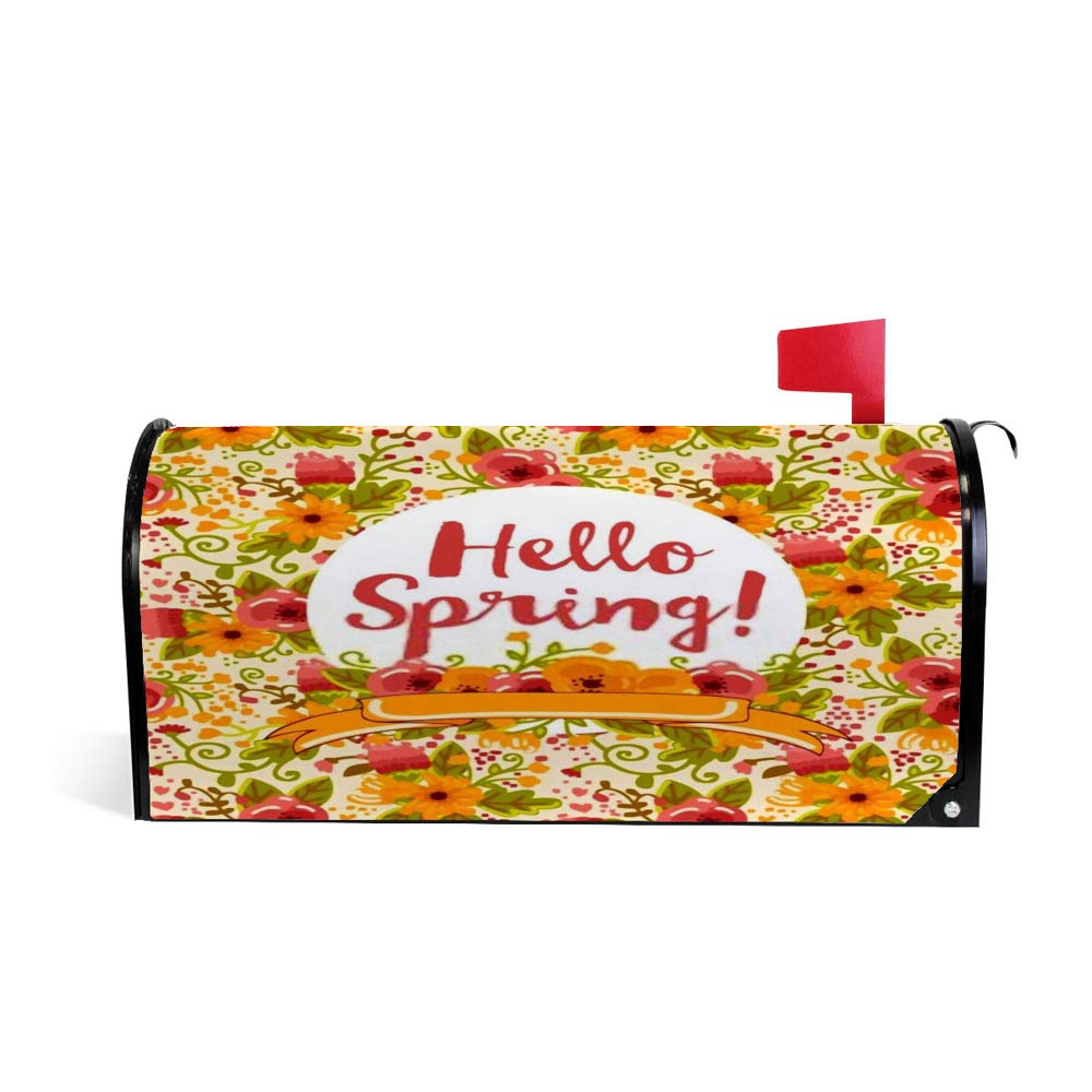 ZHIMI Magnetic Mailbox Cover – Hello Summer Lemon & Leaf Design, Waterproof PVC, Standard & Oversize (21x18” & 25.5x21”) For US Mailboxes
