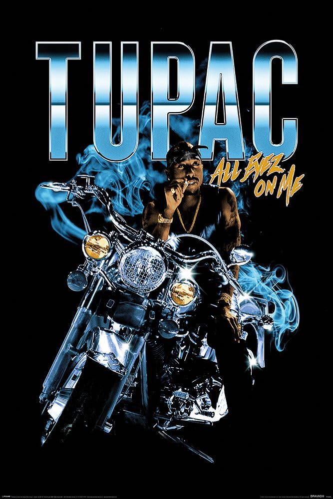 Grindstore Laminated Tupac Shakur (All Eyez Motorcycle) Maxi Poster