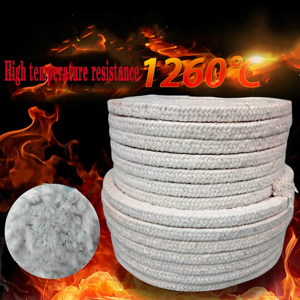 Guarnizioni in fibra ceramica ad alta temperatura per uso industriale e domestico, personalizzabili (14 mm x 14 mm x 5 metri)