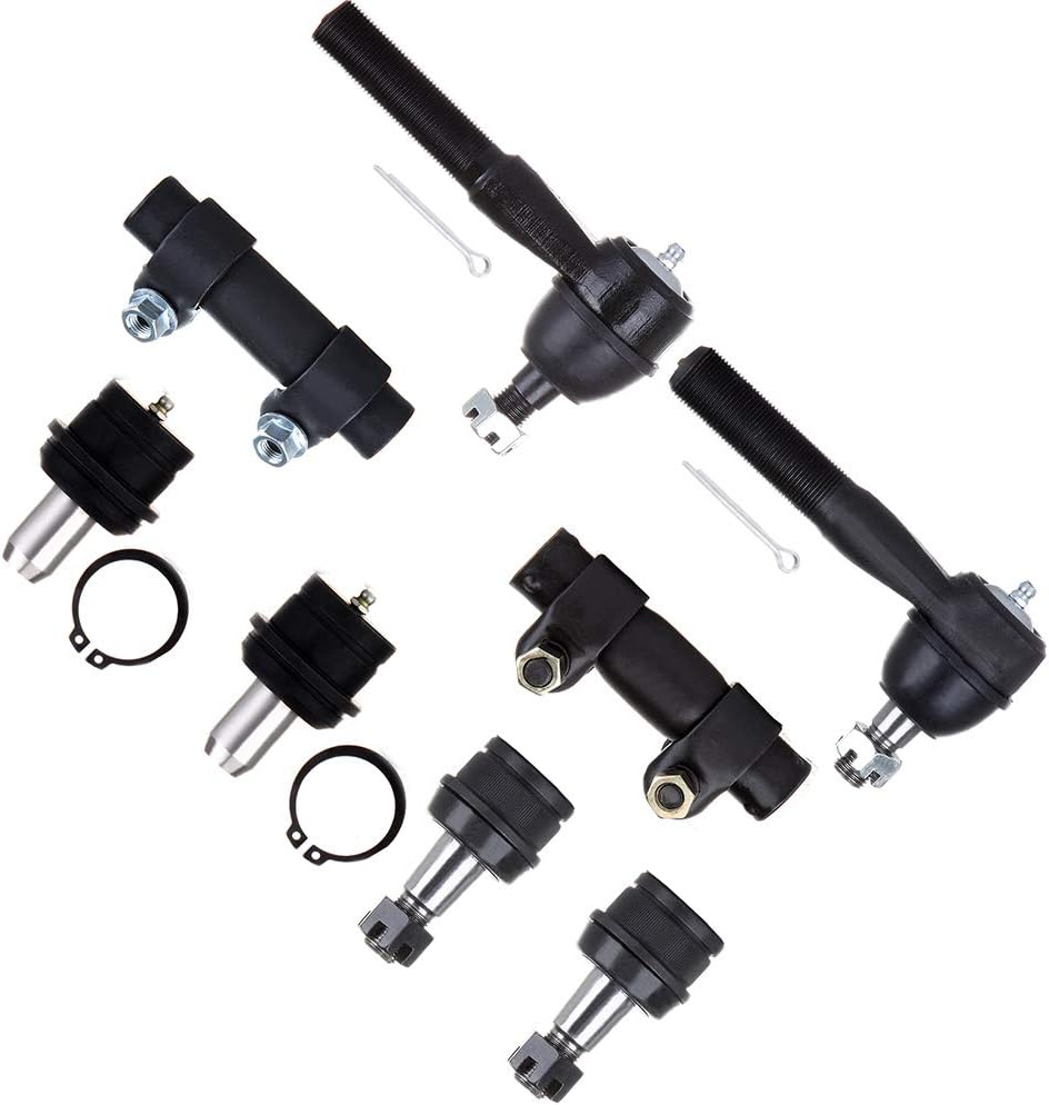 SCITOO 8pcs Front Suspension Kit Outer Tie Rod End fit 1989-1991 for Ford Ranger Upper Lower Ball Joint