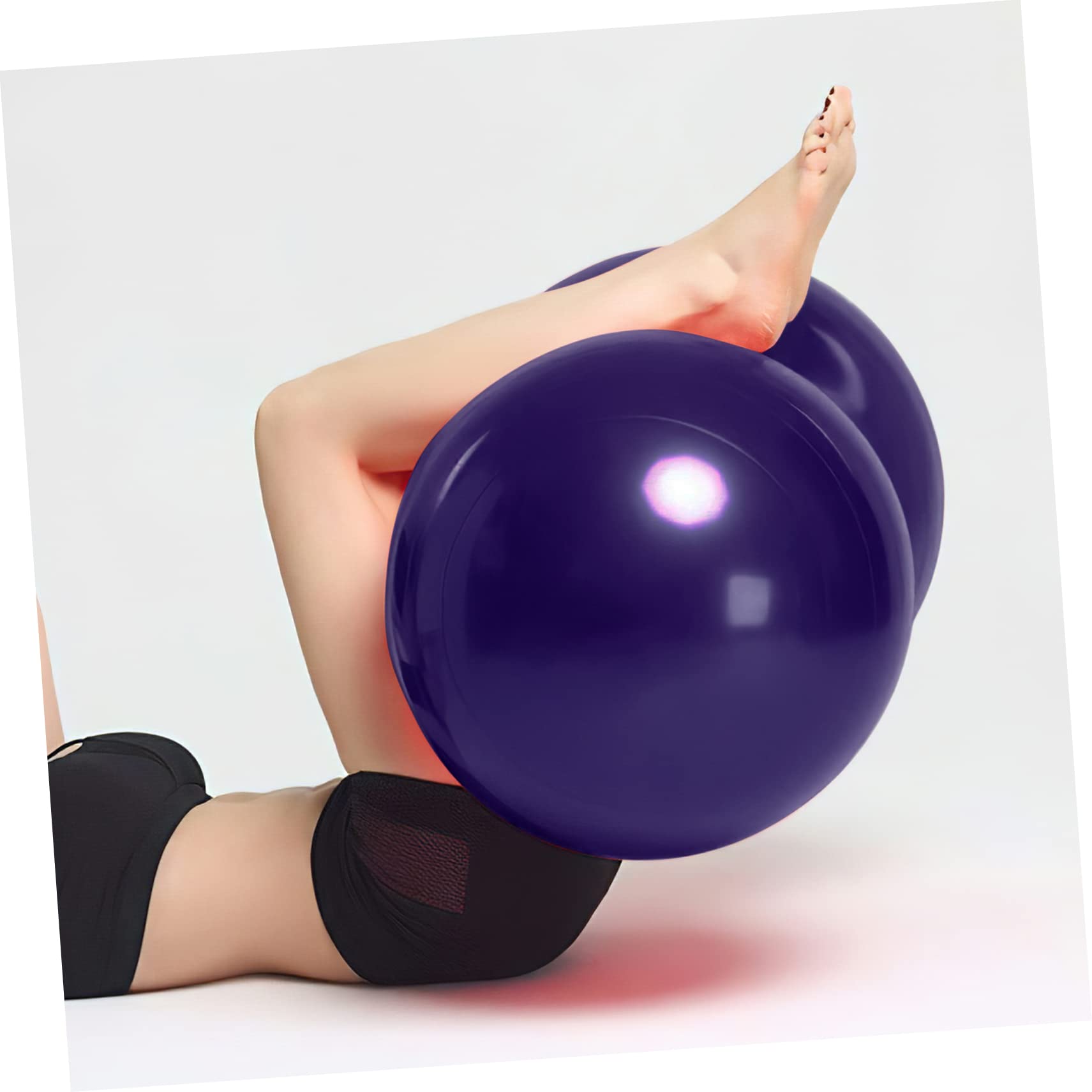 ibasenice Bola de Yoga de Inflable de PVC Ejercicio Masaje y Rehabilitación Incluye Inflador Resistente y Portátil Fortalecimiento