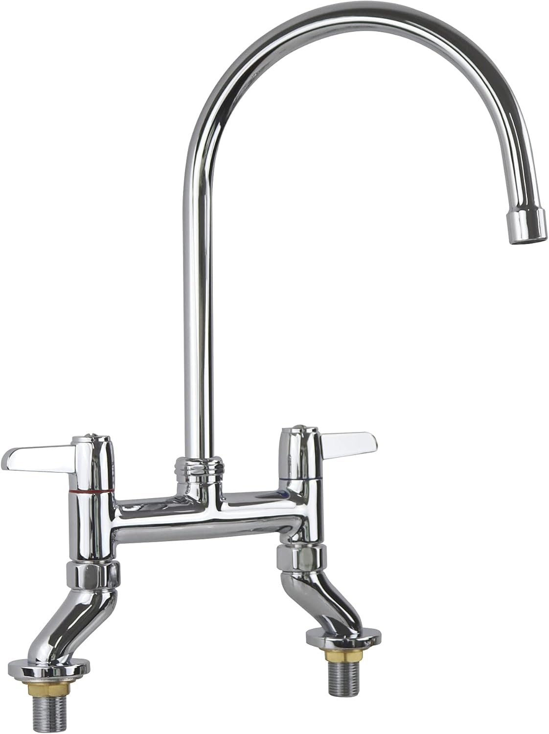 zbslore Commercial Sink Faucet Deck Mount, Adjustable 4'' to 8