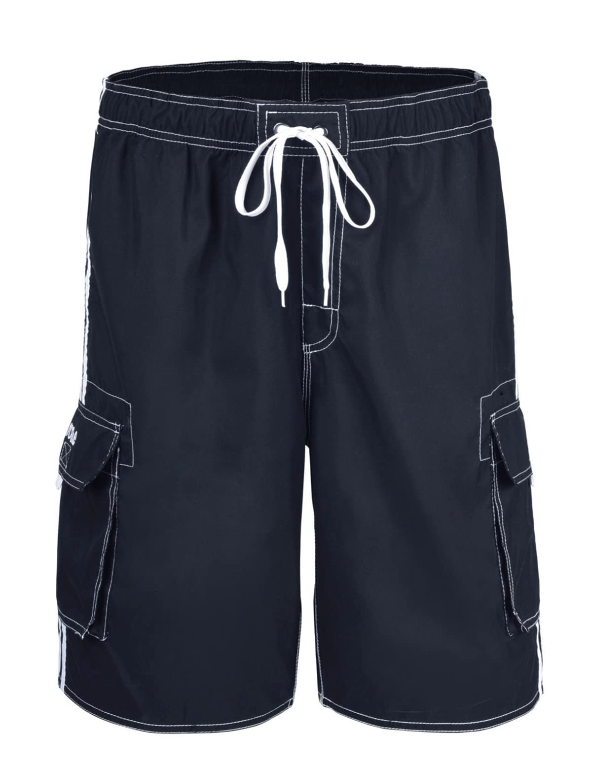 Men's Surf Quick Dry Lightweight Beach Board Shorts Deep Blue 30-image-45
