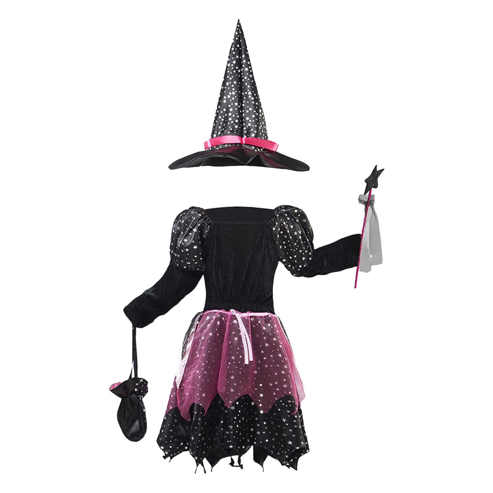 Deguisement Halloween Enfant Sorciere Costume Garcon Robe Fille 12 Ans Soiree Déguisement 3 Ensemble Vêtements Bébé Sorcière 5 pour Carnaval Anniversaire Et Noël