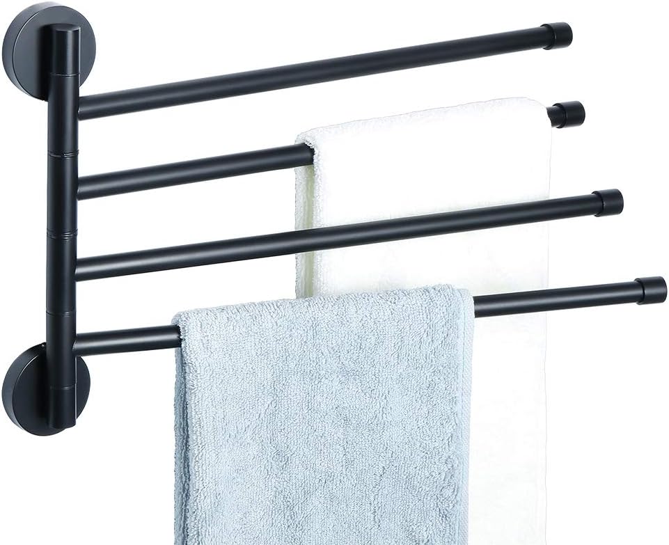 Alise Swivel Towel Rack,Folding 4 Arms Hand Towel Bars