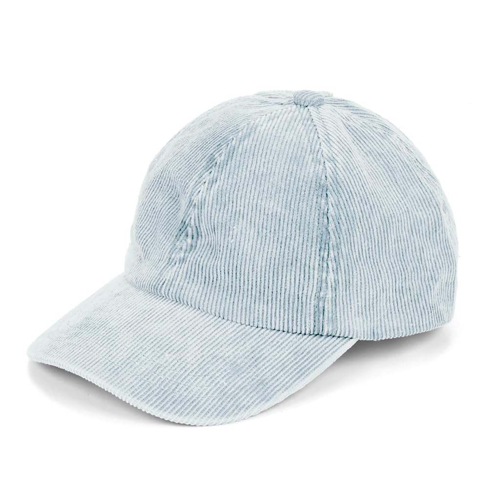 C.C Exclusives Stone Washed Corduroy Criss-Cross Ponytail Baseball Cap