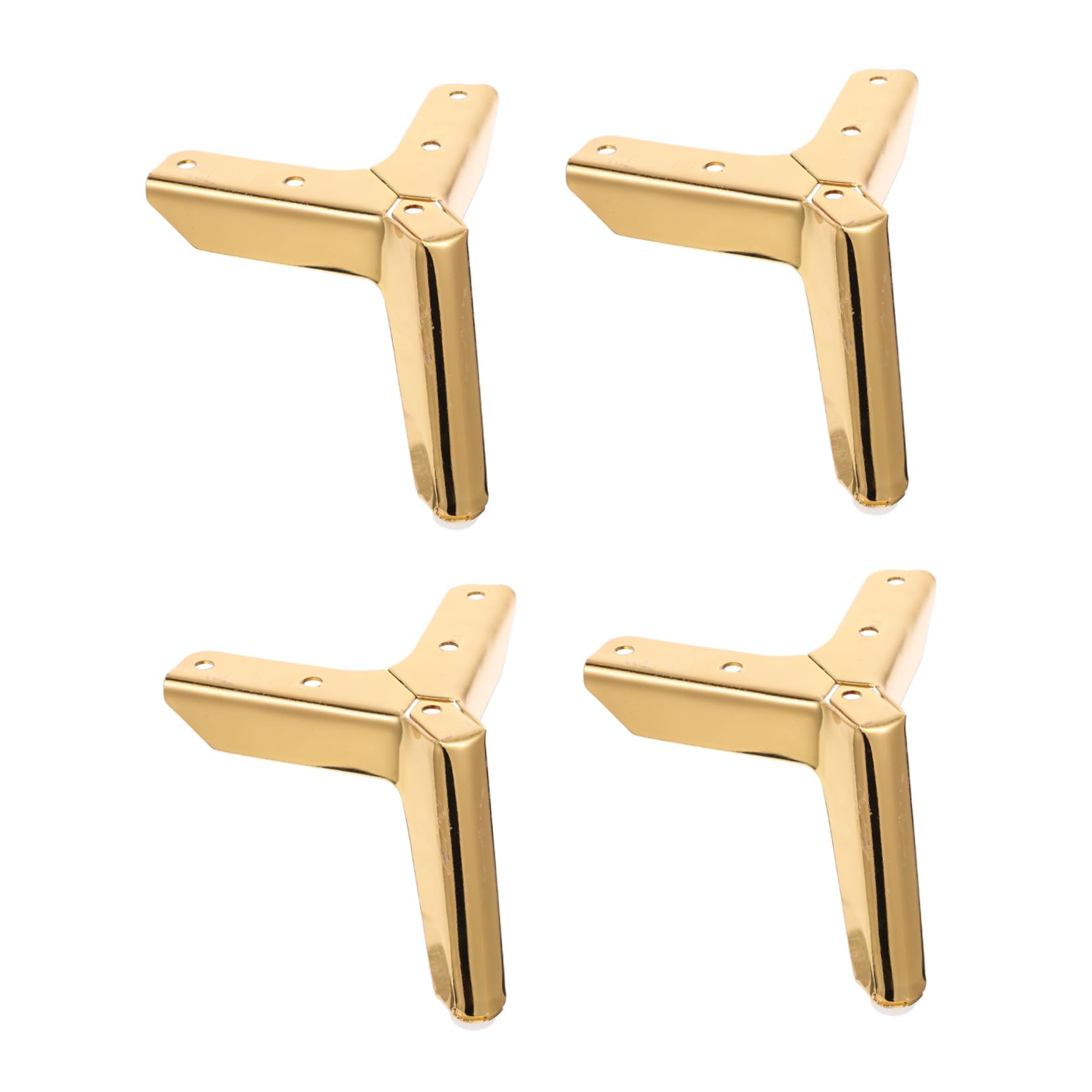 Patas de gabinete triangulares con acabado estructural elegante para camas y salas de estar