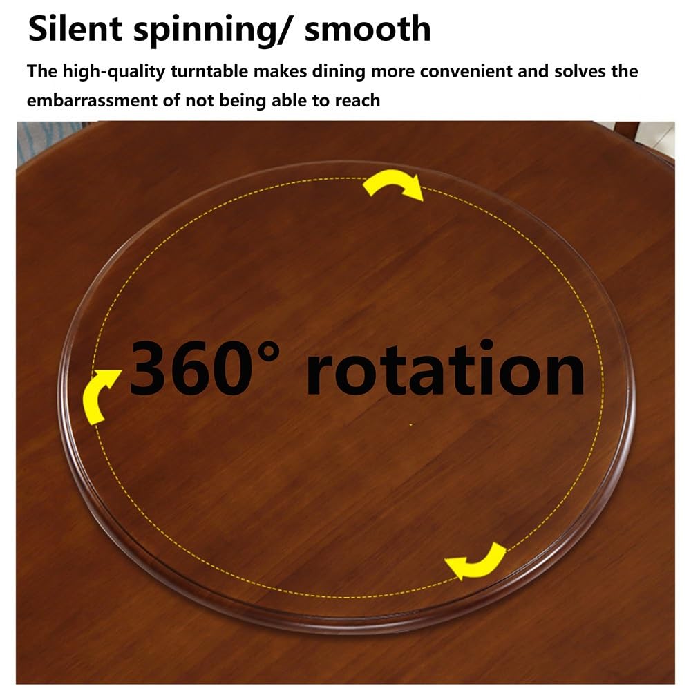 Lazy Susan Drehteller – drehbares Serviertablett aus Holz für Esstisch und Küche, 76,2 cm, mehrfarbig schwarz – ideal für Unterhaltung, Servieren und als Tischdekoration