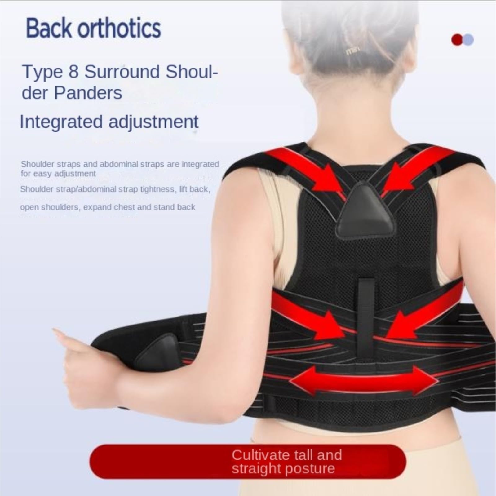 Faja Lumbar Cinturón De Soporte Lumbar Cómodo Corrector Postura Erguido Soporte Lumbares(3XL)