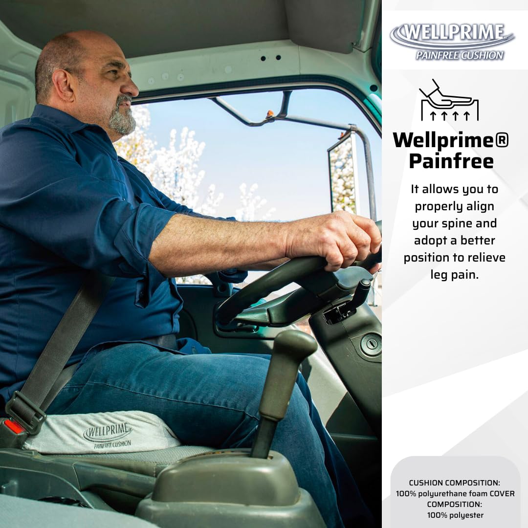 BEST DIRECT WELLPRIME Painfree Cushion Cojín ergonómico, Reduce presión sobre coxis, Ideal Problemas de próstata, hemorroides o Hernias, Extra Comodidad, Oficina, Camiones, Coches, Hogar (Set 2)