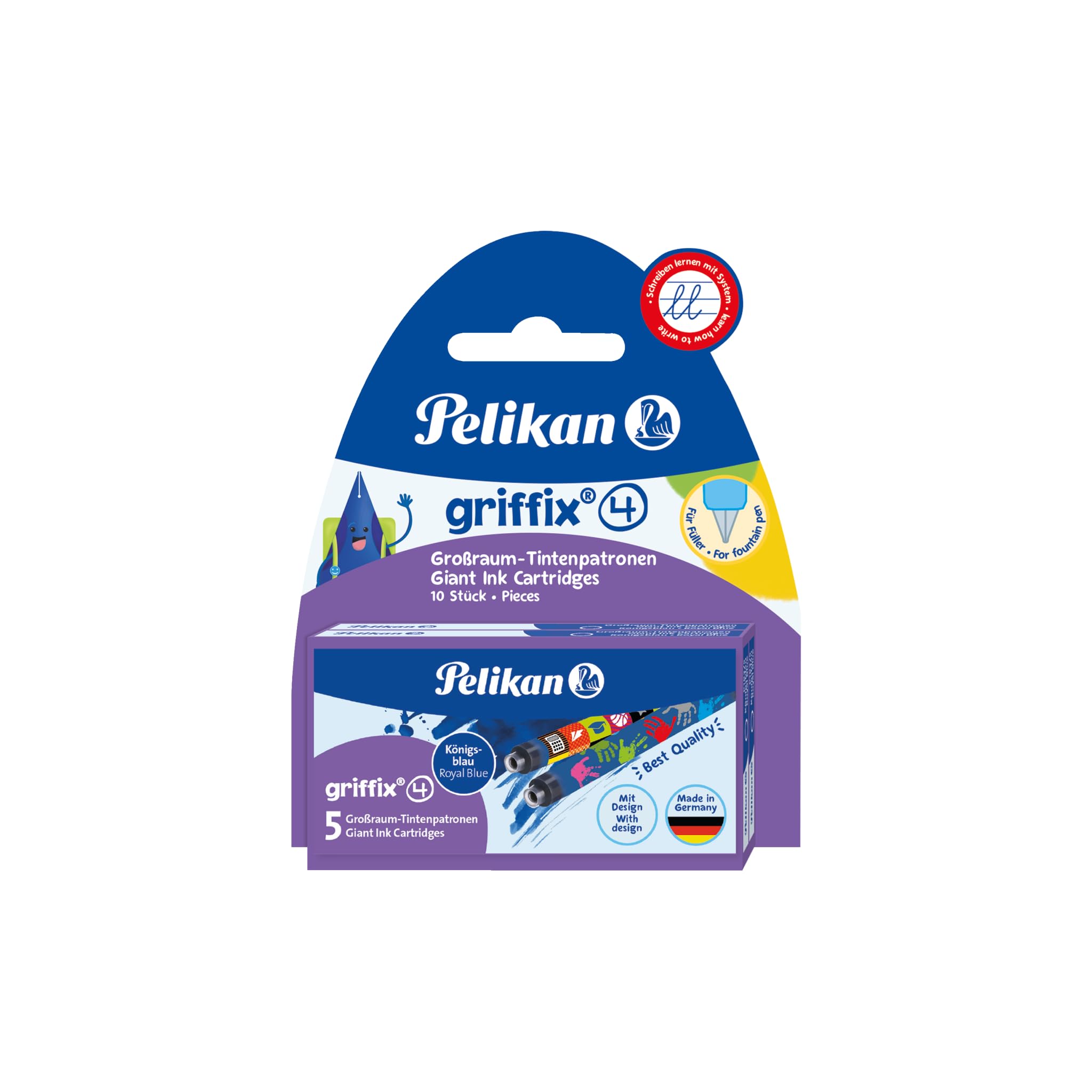 Pelikan 4001 Griffix Large Capacity Ink Cartridges 2 x 5 Blister Pack (Pack of 10)