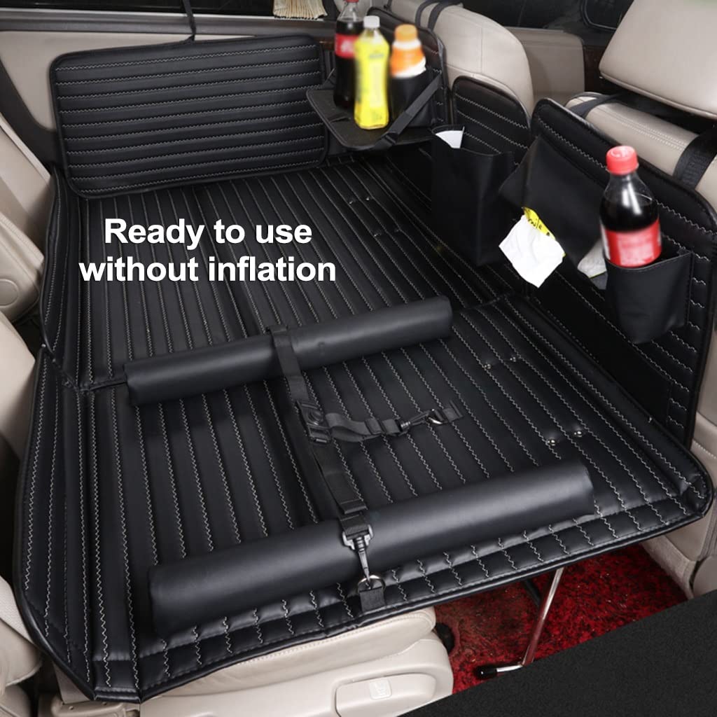 Opvouwbare automatras voor achterbank, auto reisbed, campingbed slaapmat, draagbare SUV-matras, verlengde automat, geschikt voor maximaal 300 kg (Kleur: Geel-3