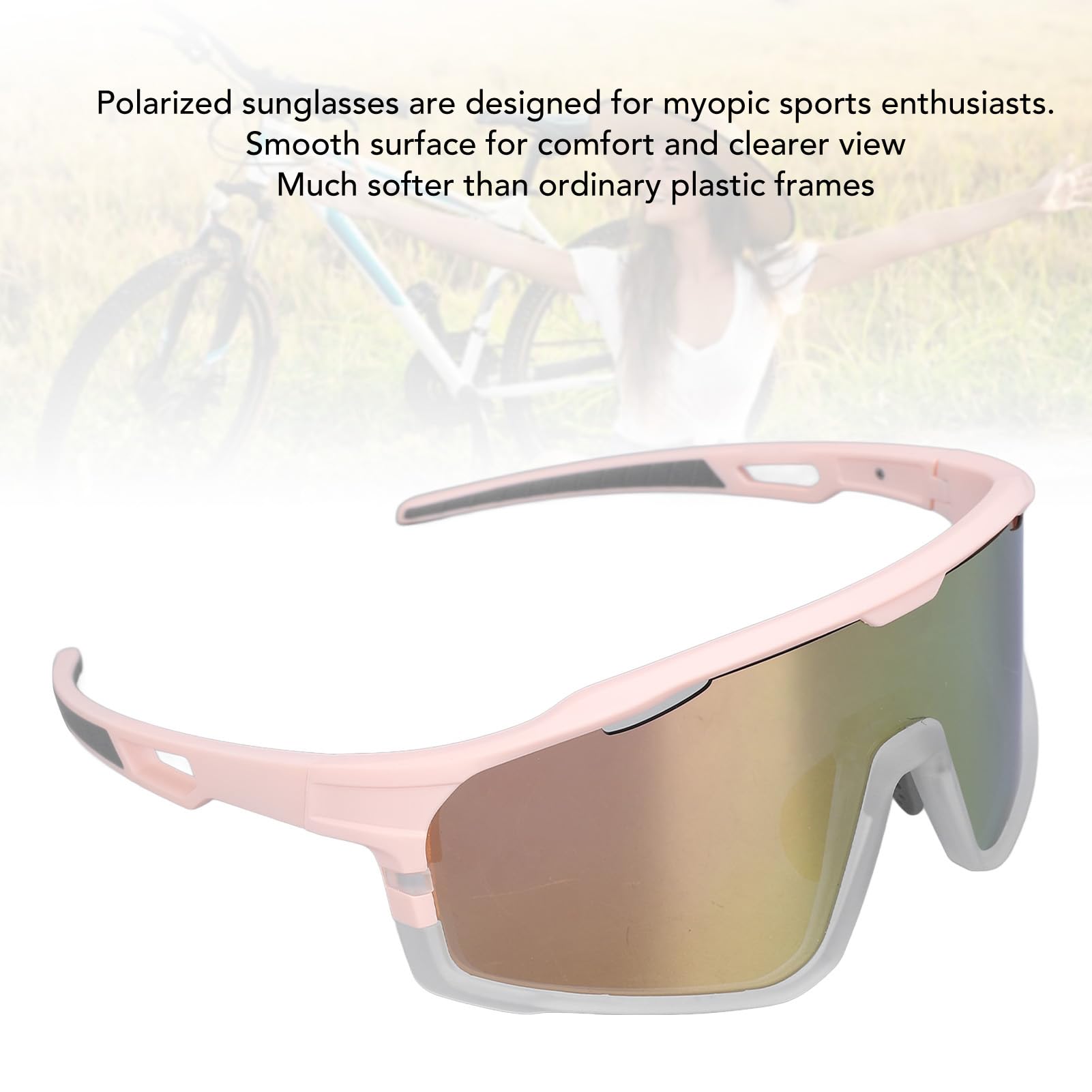 Okulary Przeciwsłoneczne na Rower, Fotochromowe Spolaryzowane Okulary Sportowe ze zdejmowaną ramką dla Krótkowzroczności, Ochrona dla Mężczyzn i Kobiet Zajęcia na świeżym Powietrzu