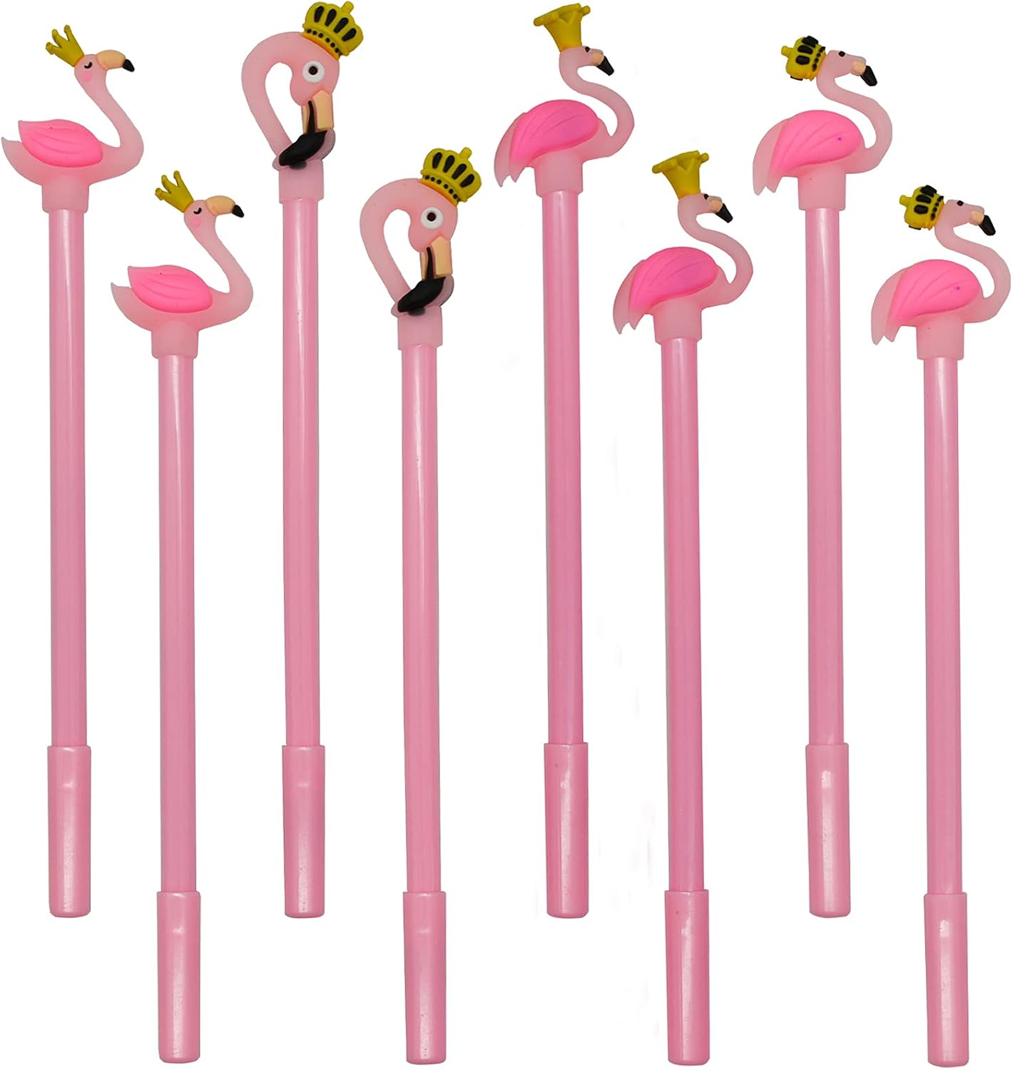 Maydahui 12 PCS Flamingo Gel Pen Black Ink Cute Cartoon Animal Pens