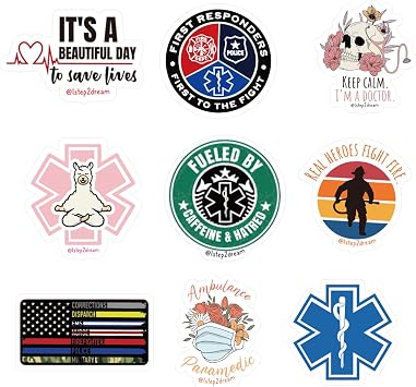 First Responder Appreciation Stickers - Honor Our Heroes with Premium Decals for Cars, Laptops & Gear | Firefighter, Police Support