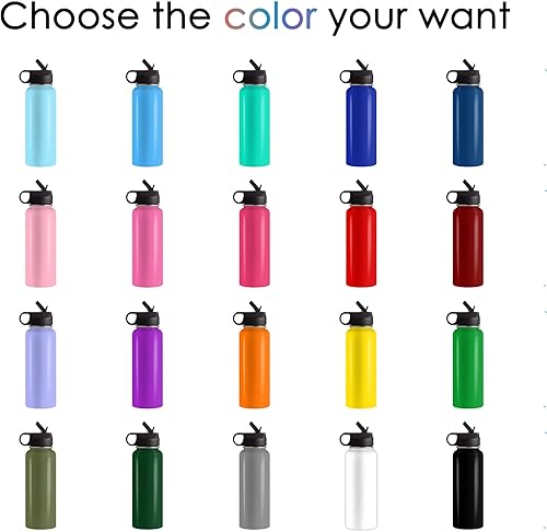 Miniatura 5 de Botellas de agua con fotos personalizadas, botella de agua aislada de acero inoxidable con impresión de doble cara personalizada de 18 oz32 onzas