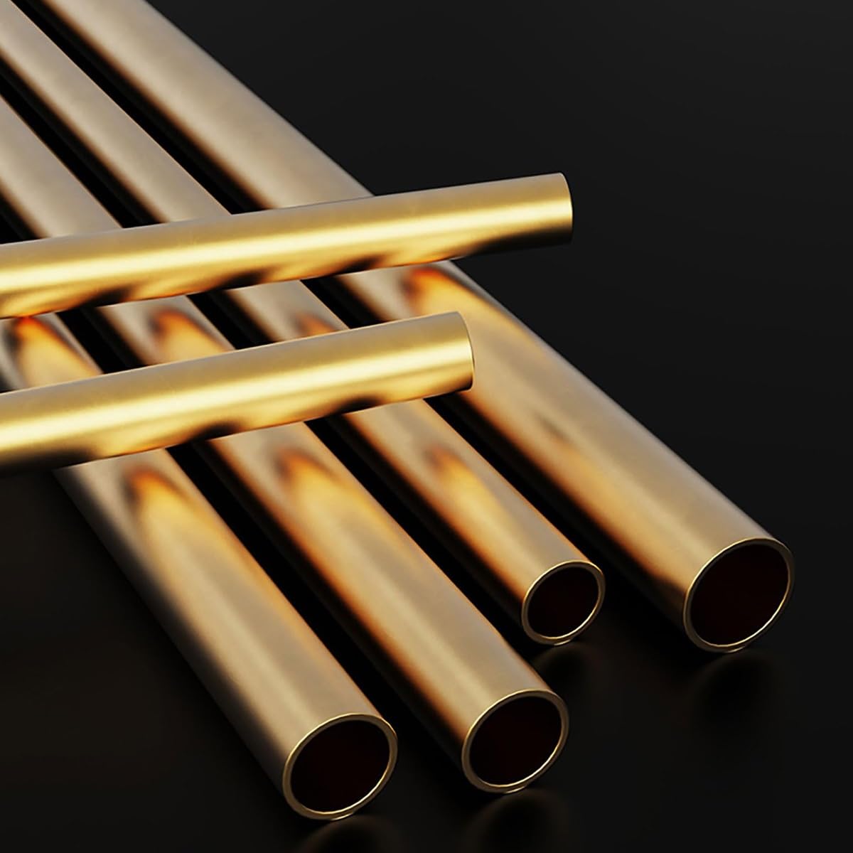Messing-Rundrohre, Länge 500 mm, Außendurchmesser 35 mm, Wandstärke 1 mm – 3 mm, nahtlose Messing-Metallrohre, runde, hohle, gerade Rohre(35 * 3mm)