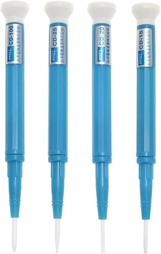 4 destornilladores de cerámica Heyous Stepper Destornillador de punta de 0.051 in, 0.071 in, 0.102 in, 0.079 in para ajustar varias resistencias