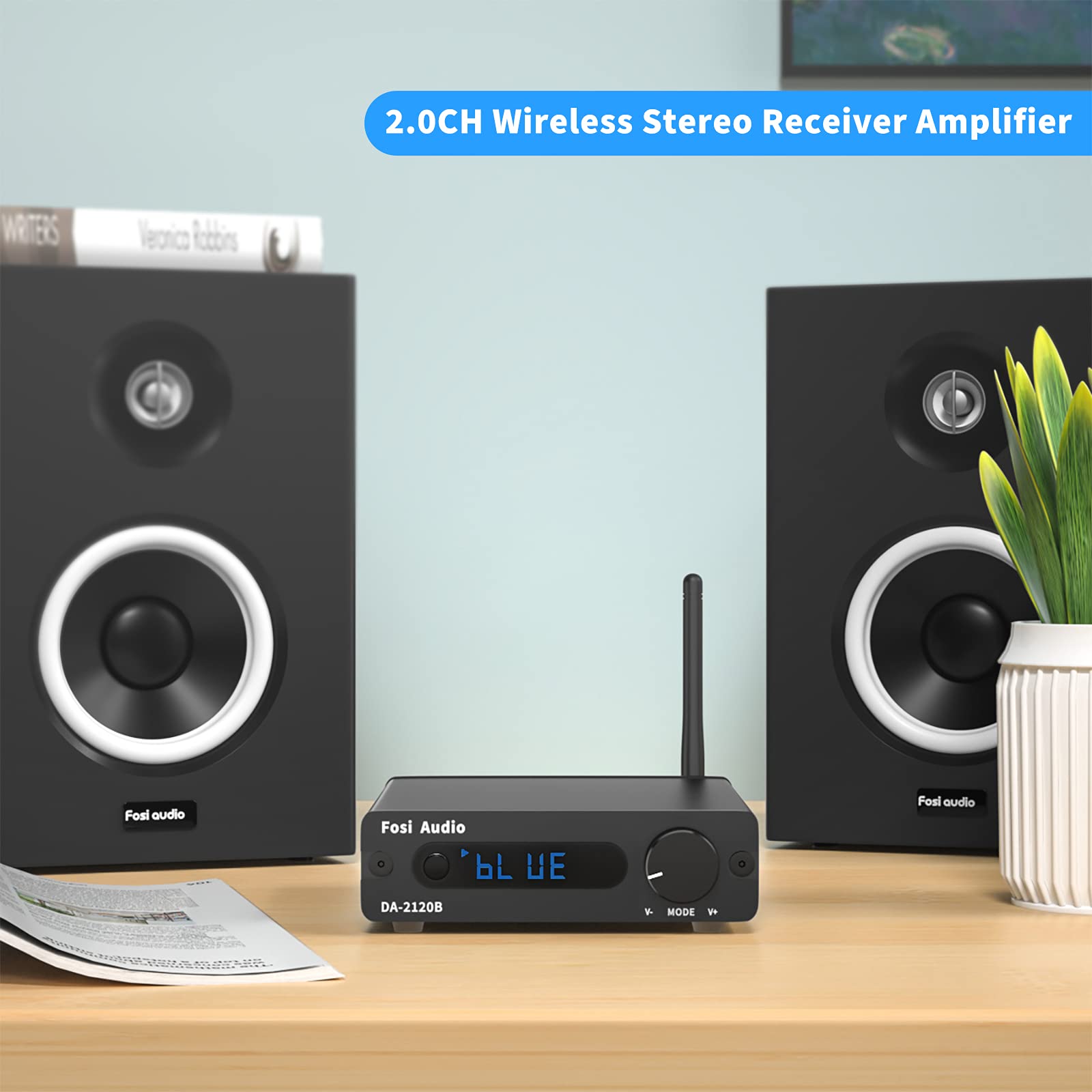 Bluetooth 5.0 Stereo Audio 2.0 Channel Receiver Amplifier Mini HiFi