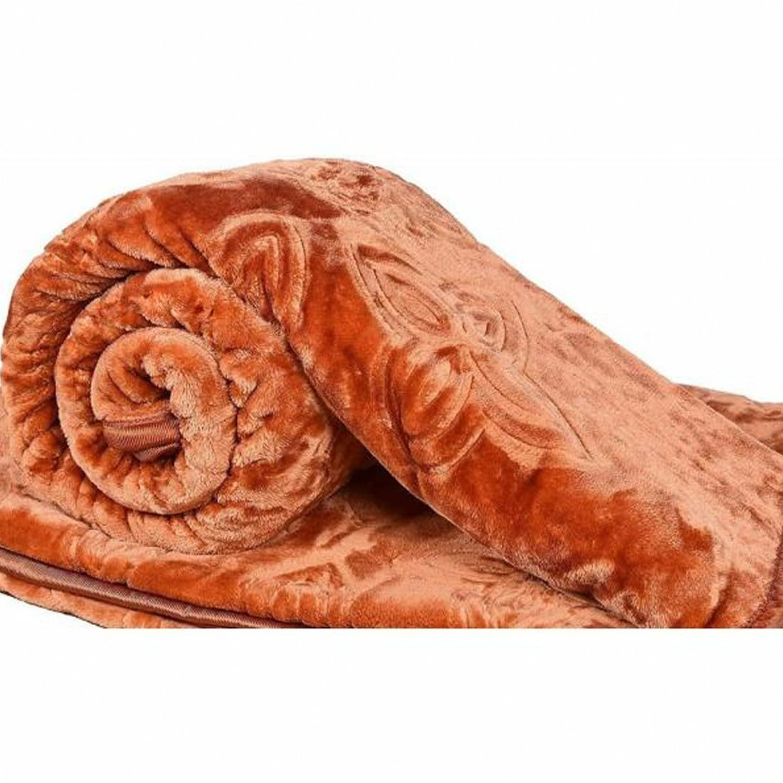 LA VERNE Woolen Blend Warm & Cozy Mink Blanket for Heavy Winters for Double Bed, Super Soft Mink Embossed Blanket (Rust) (B0CQXNTDJZ) Amazon Price History, Amazon Price Tracker