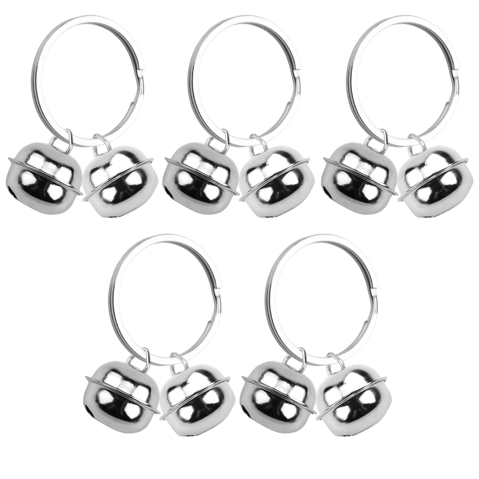 5 Pcs Loud Bells for Cat And Dog Collars, Metal Pet Tracker Bells with Key Rings, Vintage Bronze Small Bell for Pets, Collar Charm Pendant for Outdoor Use, Handmade Diy, And Keychain Decoration