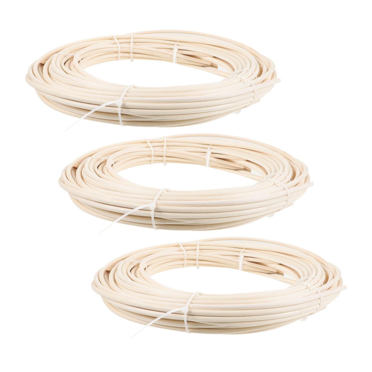 Gadpiparty 3 Rolki Materiałów Do Tkania Z Wikliny Materiały Do Produkcji Mebli Naturalny Materiał Rattanowy Trzciny Rattanowe Materiały Do Rękodzieła DIY Materiał Rattanowy DIY Zestaw