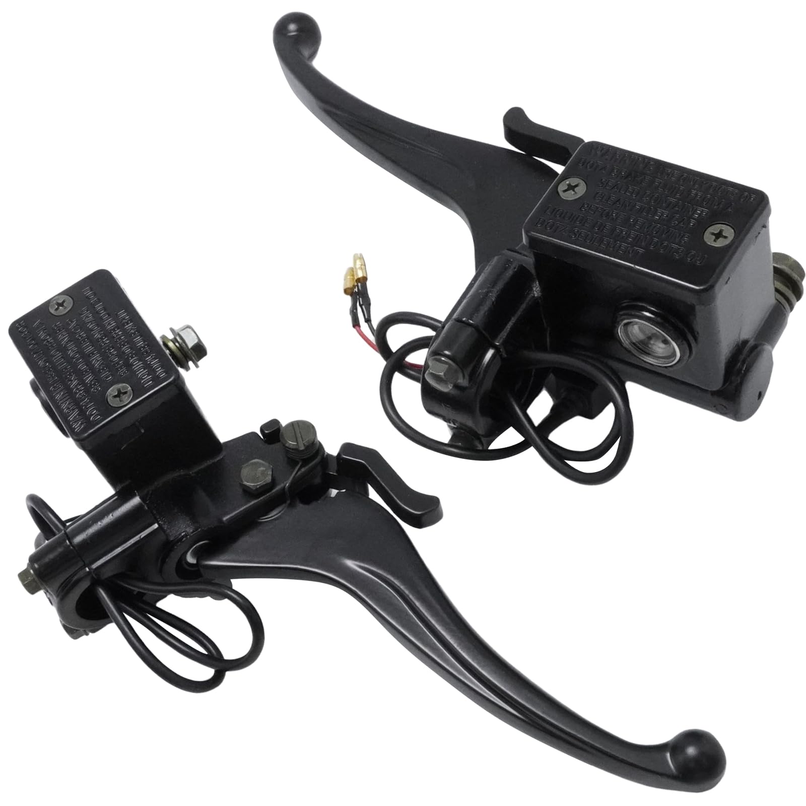 Hoypeyfiy CNC-gefräster Bremshebel aus Aluminiumlegierung, 22 mm Universal-Brems-/Kupplungshebel für Motorräder, links/rechts mit Edelstahlrolle