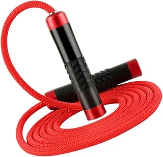 INOOMP Weighted Skipping Rope Exercise Jump Rope Jump Rope for Fitness Unisex Exercise Rope Exercise Jumping Rope Steel Wire Skipping Rope Aluminum Alloy Red Weight-bearing Skipping Rope