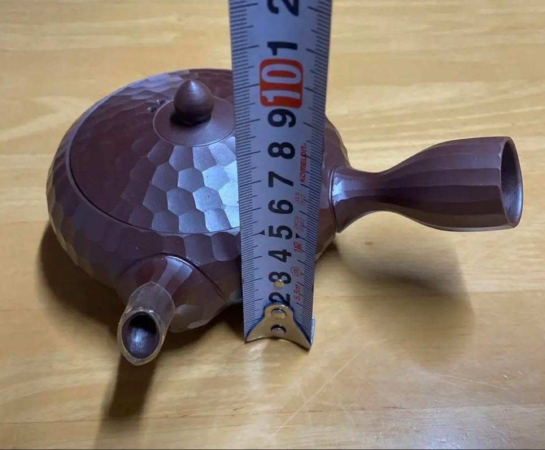 万古焼 手作急須 三代伊呂久作 品 ダイヤモンドカット 萬古焼