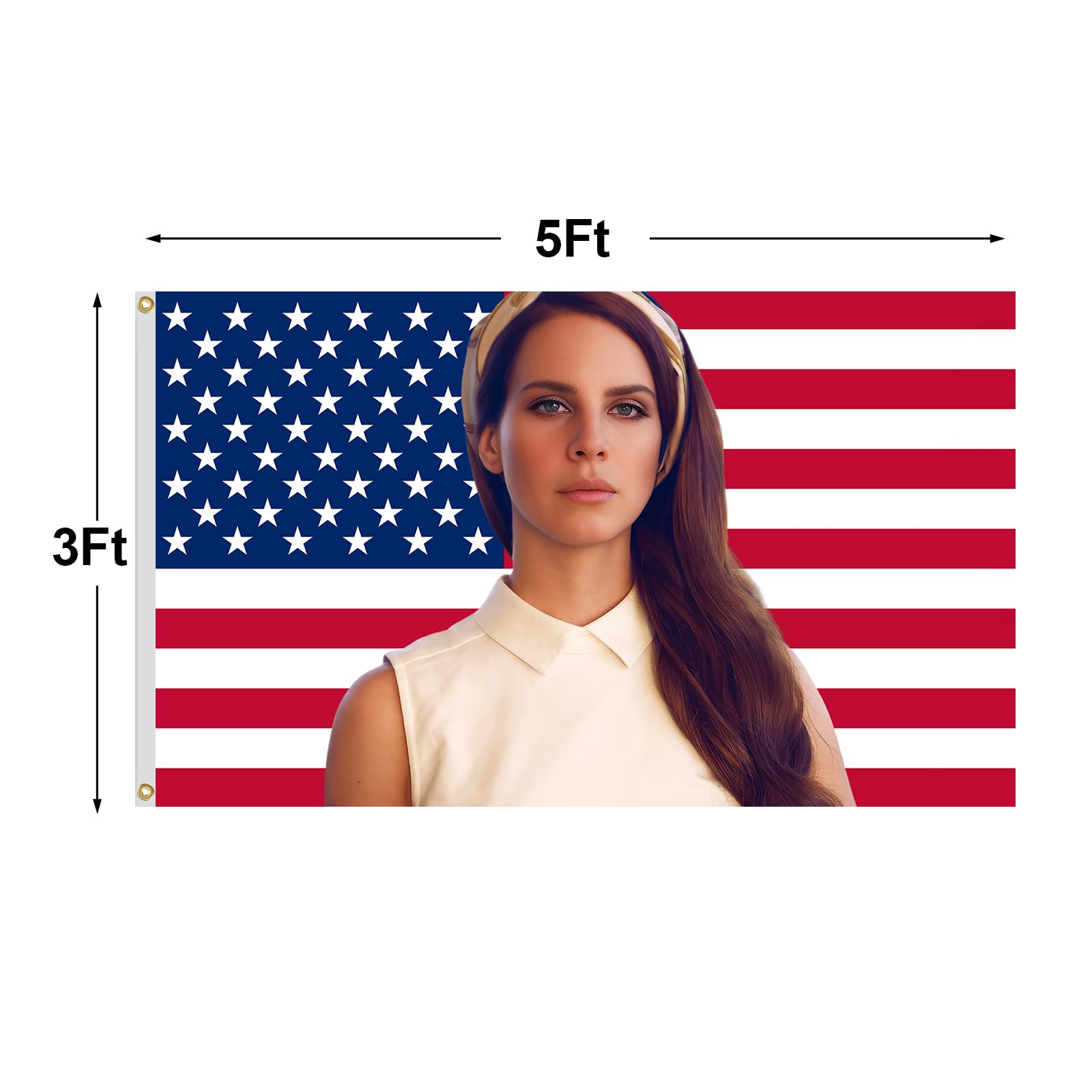 Amazon.com : American Flag La-na Music Singer Flag 3x5 Ft