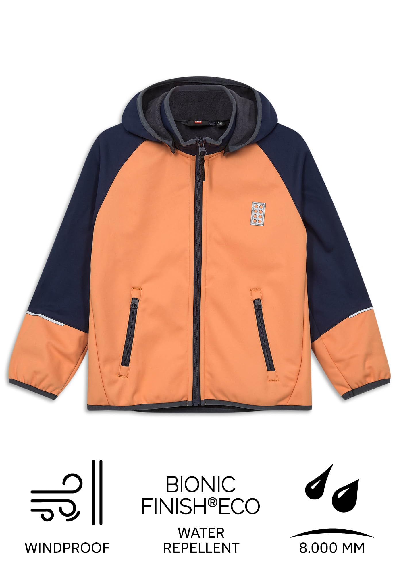Kabooki LEGO® Kinder Softshelljacke – Wind- und wasserabweisende Übergangsjacke für Jungen und Mädchen