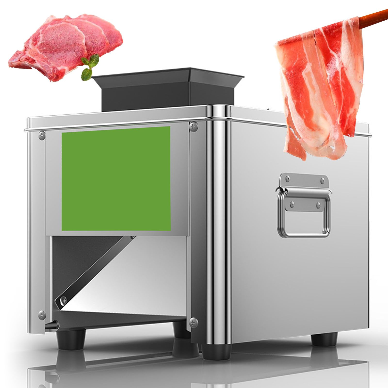 AYCDL Meat Cutter Slicer Machine Electric Stainless Steel Meat Slicer Shredded Cutting Machine 850W Meat Cutter Slicer with Stainless Steel Blade for Home and Commercial Use