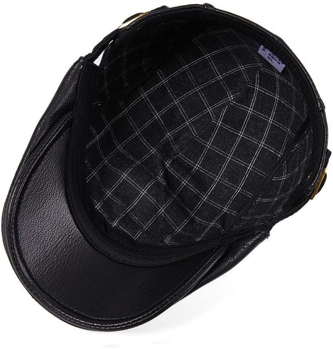 レザーキャップ 帽子 メンズ メンズ ユース ベレー帽 フォワード アヒル タン ハット アウトドア 釣り ゴルフ(L)