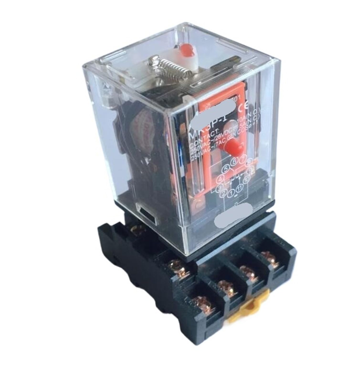 Relé 3P-I DC12V de conmutación estable triple con zócalo seguro PF113A 3