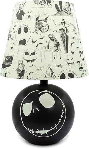 Disney The Nightmare Before Christmas Jack Skellington - Lámpara de mesa LED  Lámpara de escritorio para mesita de noche para dormitorio, sala de
