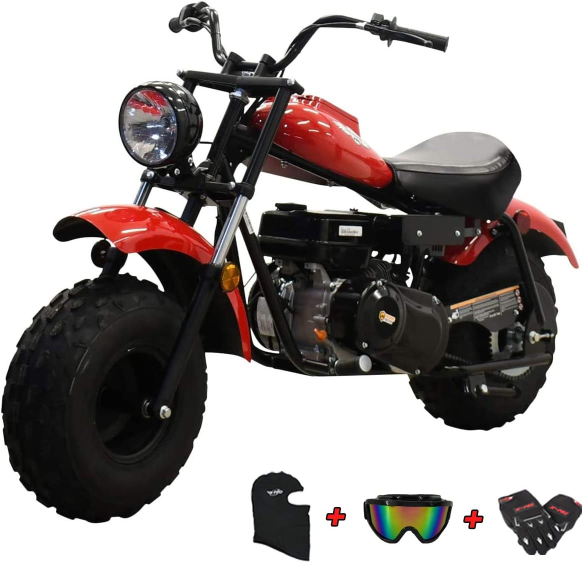 Amazon Com X Pro Supersized 0cc Youth Mini Bike Gas Powered Mini Trail Bike Scooter Mini Motorcyle Big 19 Tires Big Headlight Red Automotive
