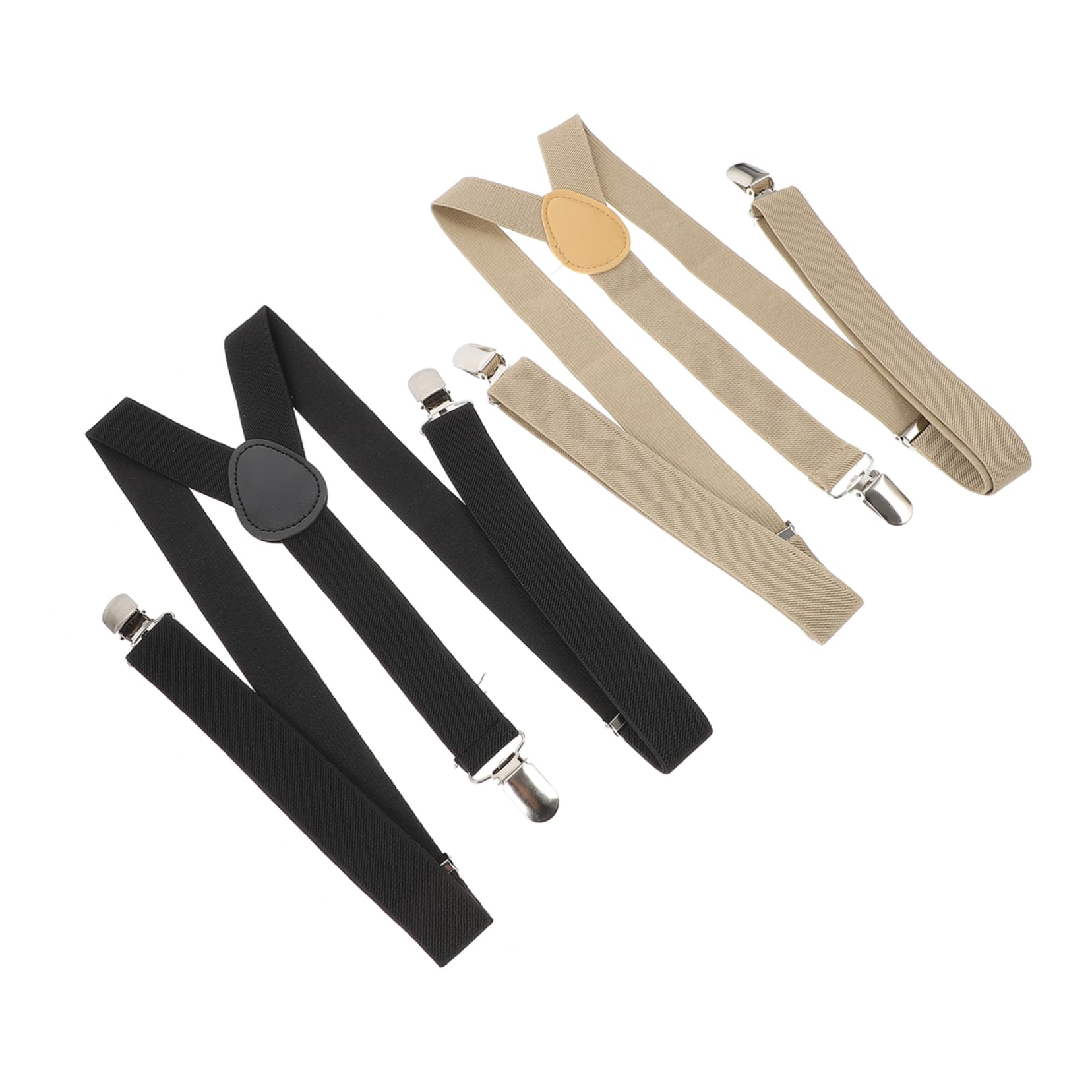 PartyKindom 2pcs Adjustable Y Back Suspenders for Men and Women and Costume Accessory for Events School and Work